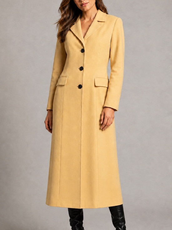 Avec Les Filles Jackets & Blazers - 🆕🌾Avec Les Filles Anthropologie Tan Long Fitted Coat Breasted Classic Outerwear